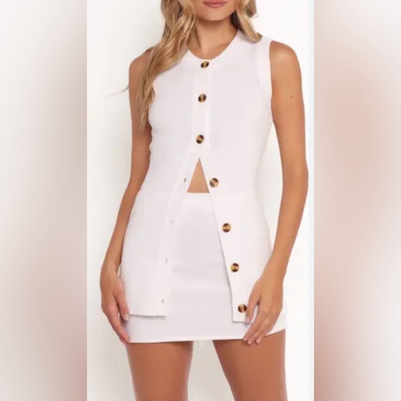 Petal & Pup Tops - Petal & Pup Bella Longline belted Knit Sweater Vest